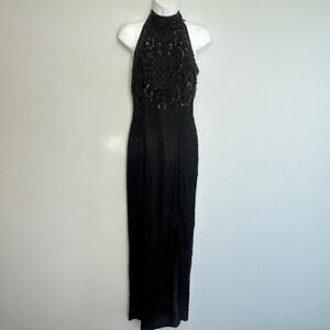 Channa vintage 100 silk black dress